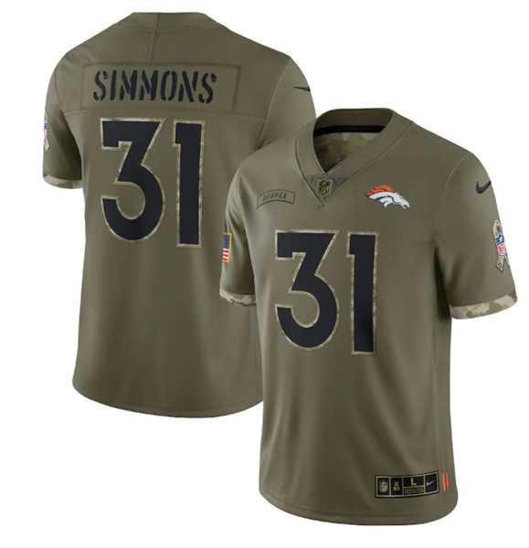 Men's Denver Broncos #31 Justin Simmons 2022 Olive Salute To Service Limited Stitched Jersey,We sell and wholesale Men's Denver Broncos #31 Justin Simmons 2022 Olive Salute To Service Limited Stitched Jersey on line form chian!